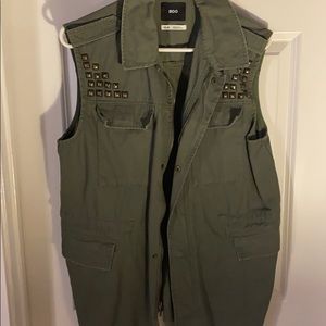 Olive green utility vest